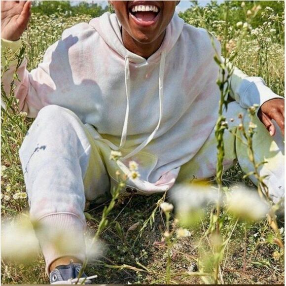 AERIE Tie Dye Weekend Hoodie Oversized AEO Slouchy Comfy Pastel Cozy Pullover XS - Picture 2 of 6